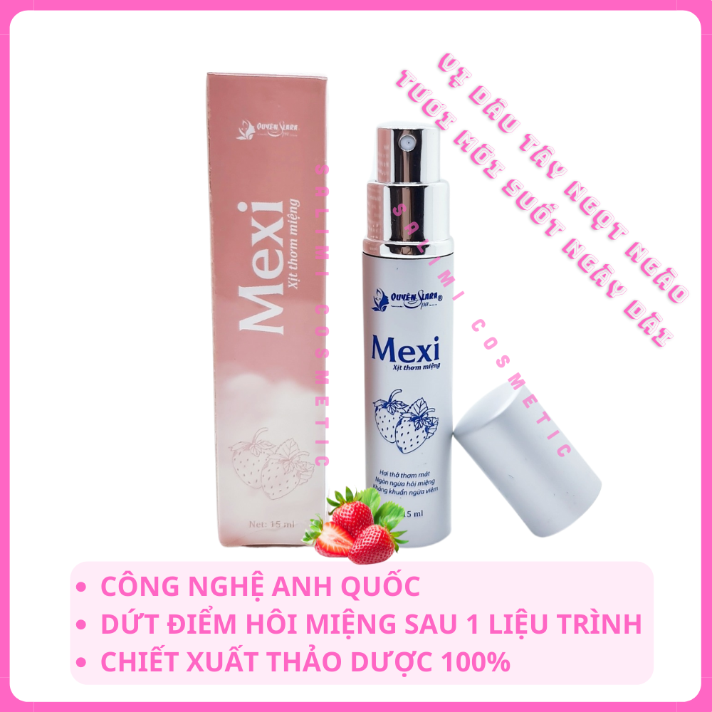 Xịt Thơm Miệng MEXI 15ml Quyên Lara, Giúp Hơi Thở Thơm Mát, Hết Hôi Miệng, Giảm Tình Trạng Viêm Lợi, Viêm Chân Răng