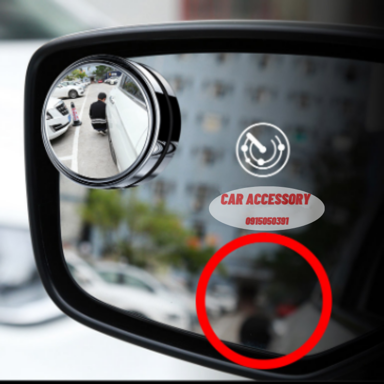 Gương tròn ô tô gương chiếu hậu điều chỉnh 360 độ gương chiếu hậu điểm mù cực rõ phụ trợ lùi góc rộng phản xạ điểm mù