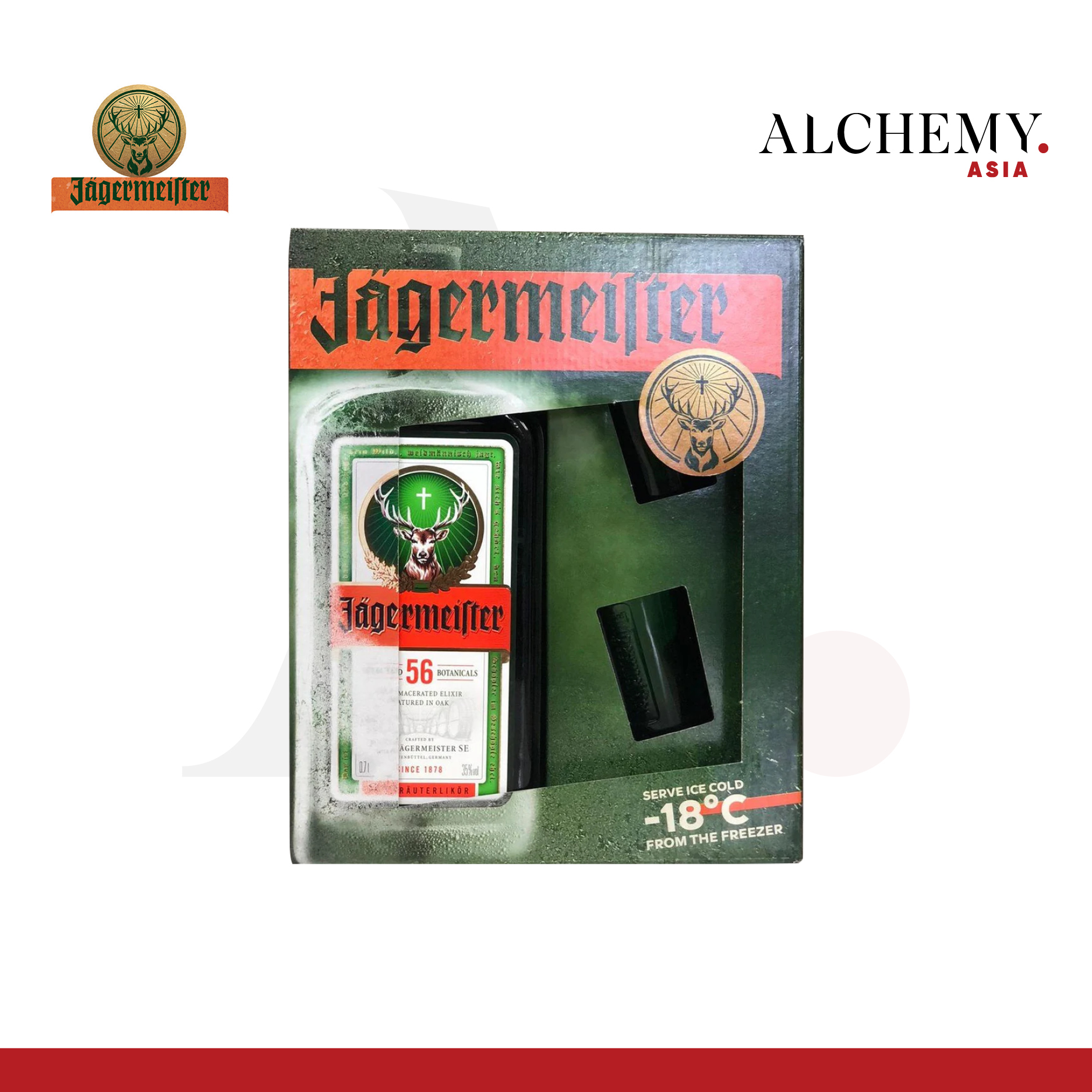 [BEST DEAL] Rượu mùi Jagermeister 35% 700ml - tặng ly shot