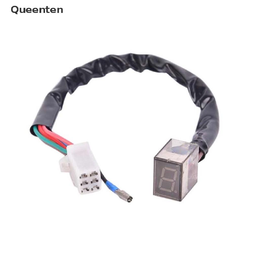 Queenten LED Universal Digital Gear Indicator Motorcycle Display Shift Lever Sensor QT