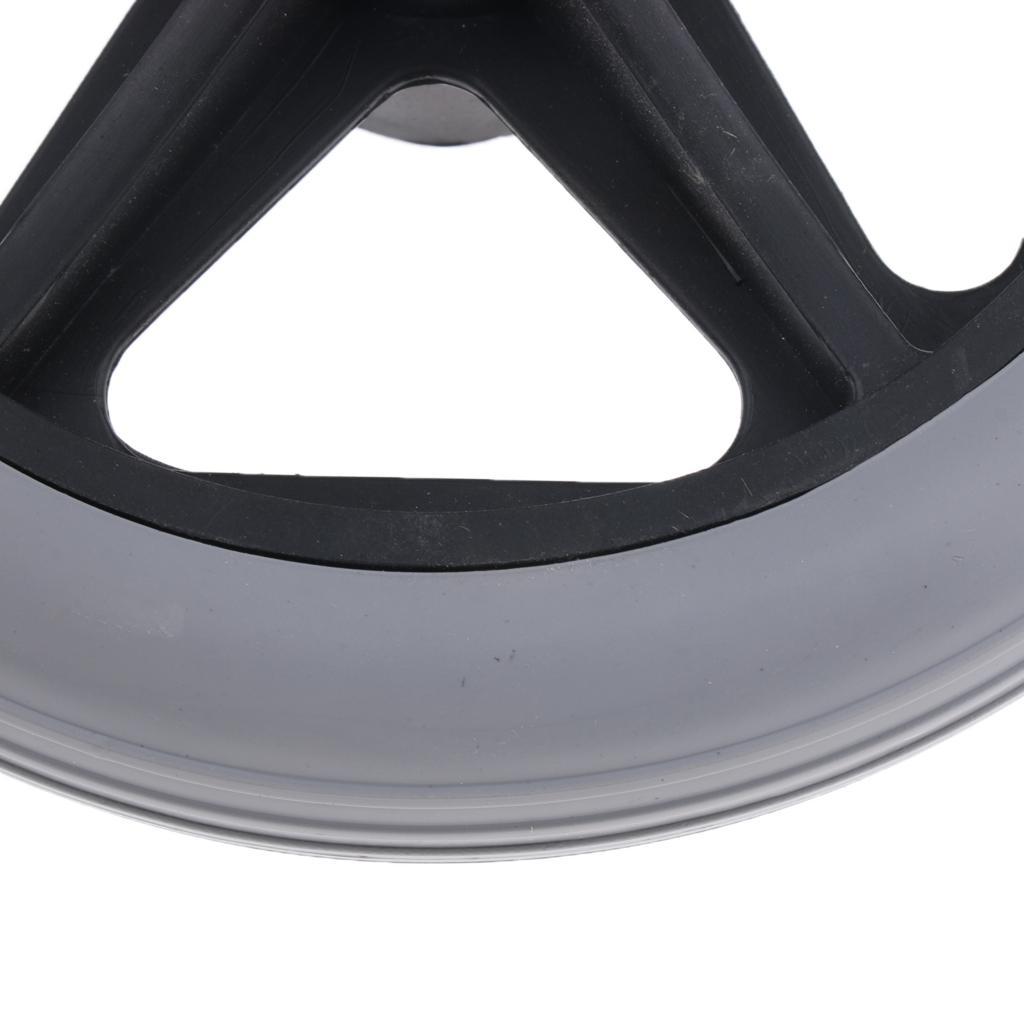 2-piece Wheelchair Steering Wheels Solid Tire Front Wheel for Wheelchair Users 15.24 Cm / 6 "and 5/16" Bearings Wear-resistant And Non-slip