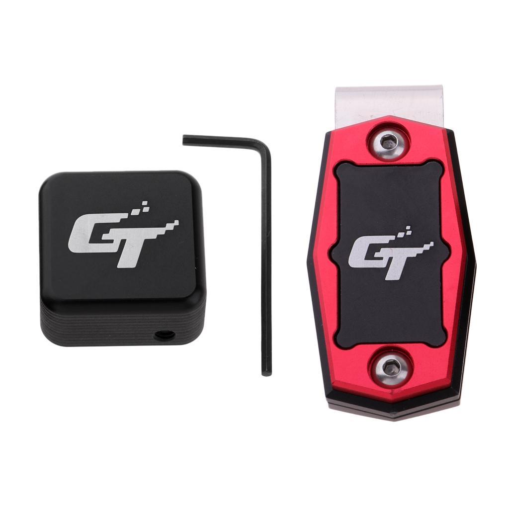 2 Set Billiard Chalk Holder Magnetic, Deluxe Aluminum Alloy, Black + Red