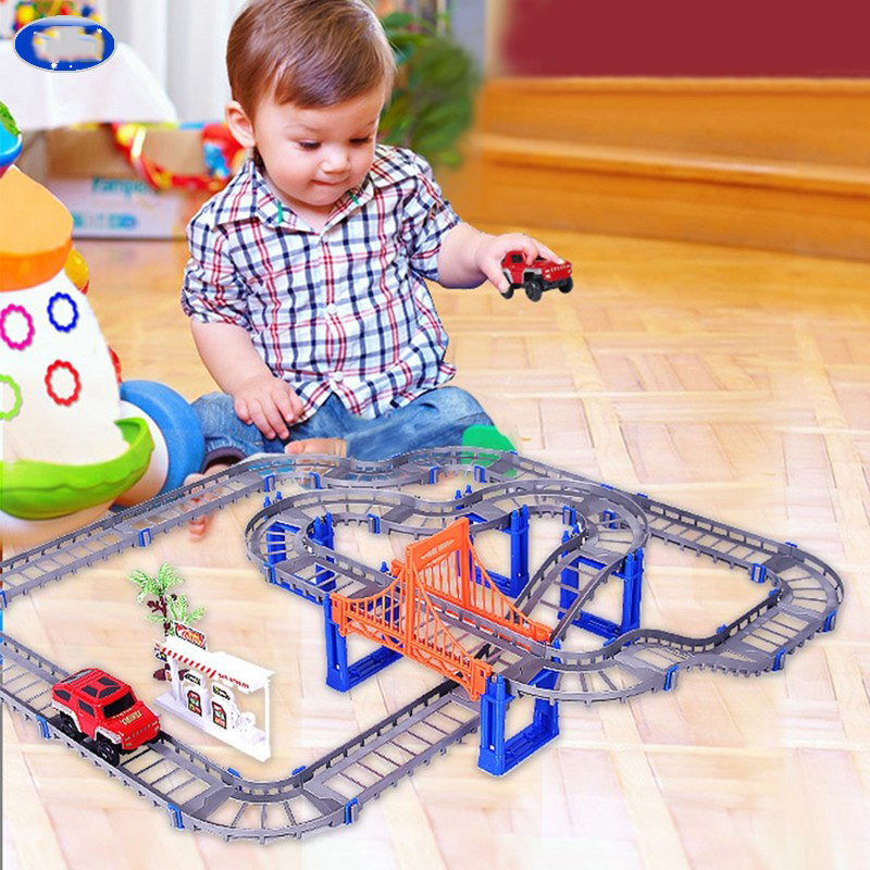 Bộ Lắp Ghép Đường Đua Ô Tô 88 Chi Tiết Cho Bé Yêu