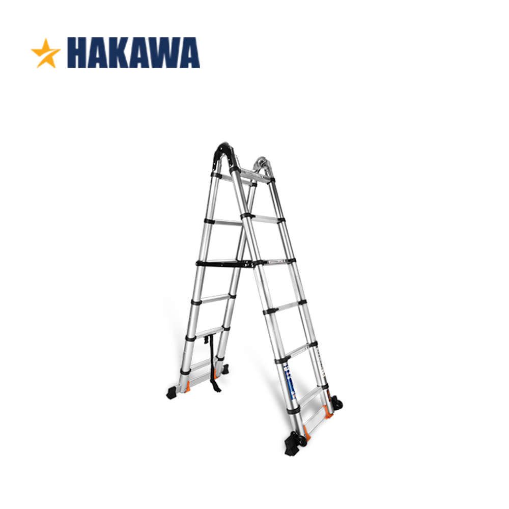 Hình ảnh Thang nhôm rút đôi chữ a Nhật Bản HAKAWA HK238 (3,8M) - Phân phối chính hãng