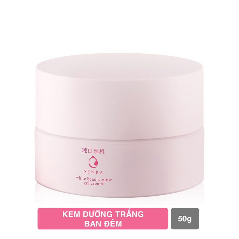 Bộ đôi Senka dưỡng da trắng mượt mờ thâm (Serum Dưỡng Trắng Da White Beauty 35g + Kem Trắng Da Ban Đêm 50g)