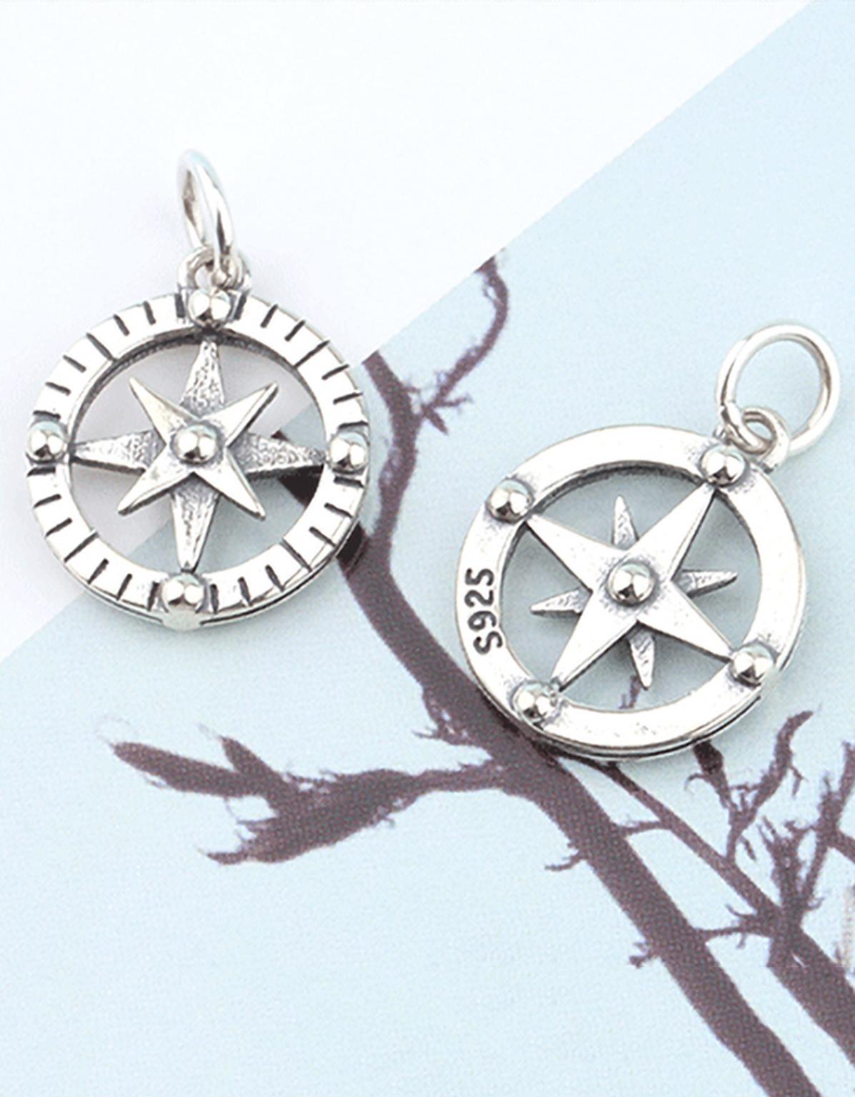 Charm bạc tròn hình cánh quạt treo - Ngọc Quý Gemstones