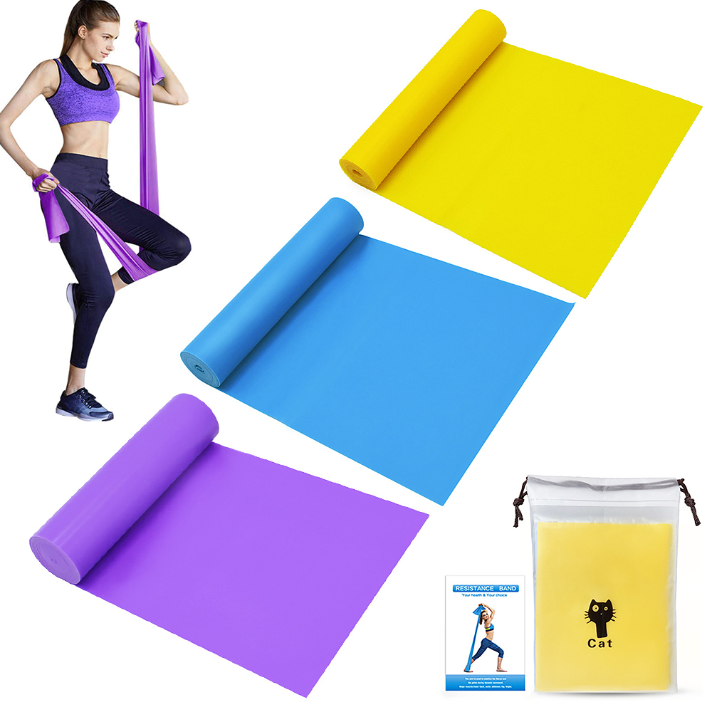 Bộ 3 dải kháng lực với độ dày và mức kháng khác nhau cho luyện tập thể thao