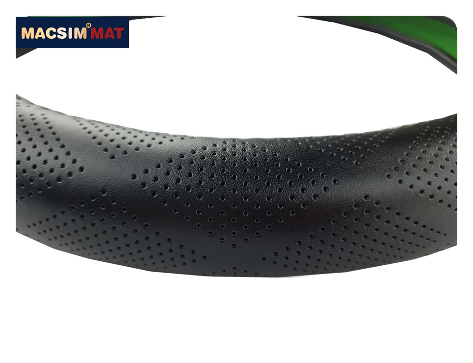 Bọc vô lăng cao cấp Macsim mã L632L size 39cm chất liệu da thật- Khâu tay thủ công