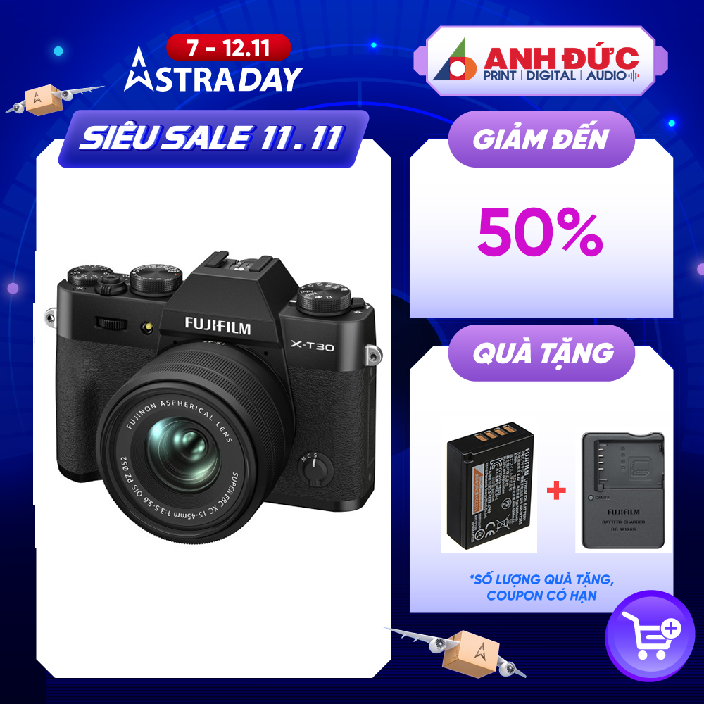 (Tặng Kèm Pin Hãng) Máy ảnh Fujifilm X-T30 Mark II - Hàng Chính Hãng