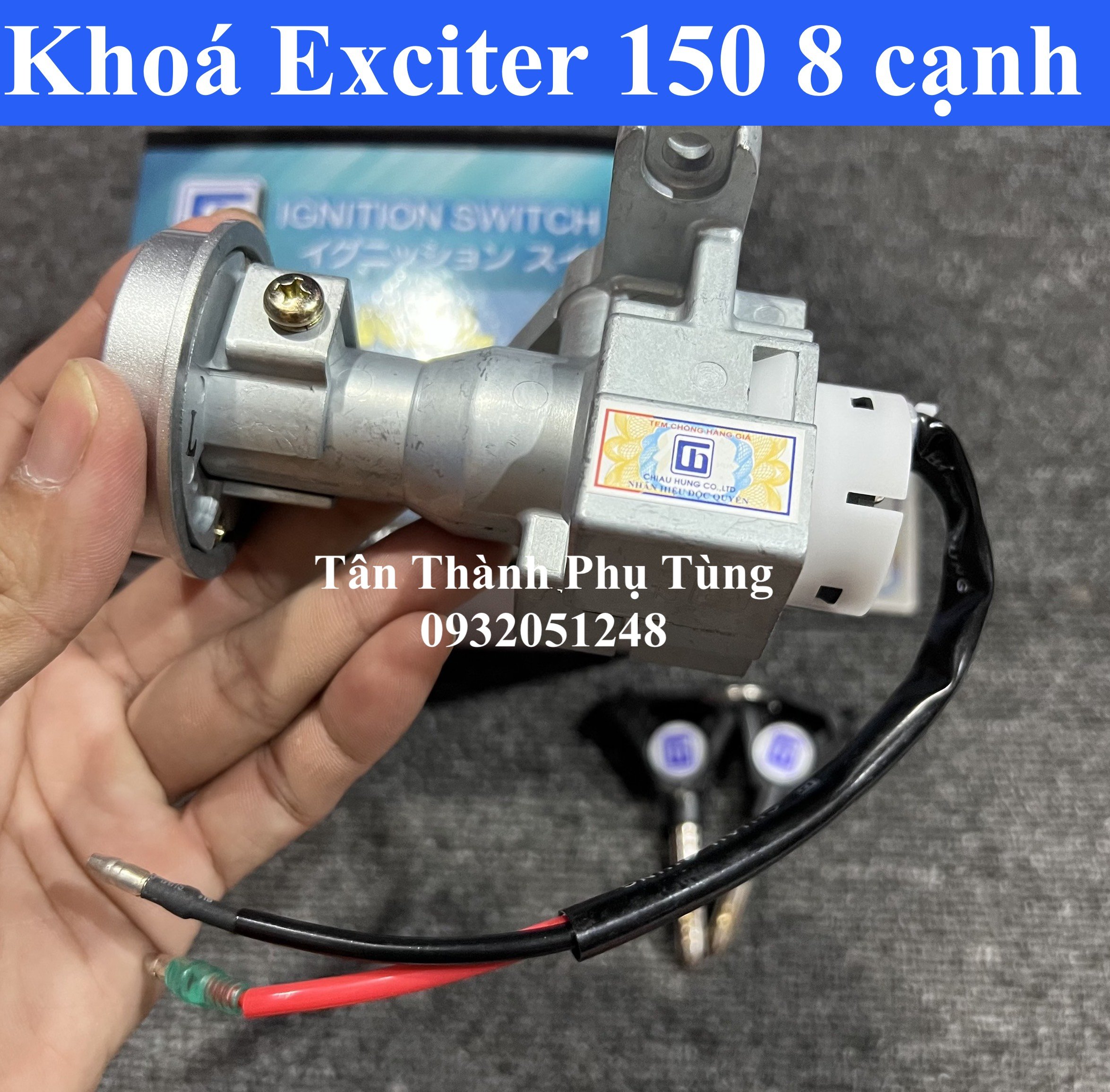 Bộ khoá dành cho Exciter 150 - 8 cạnh