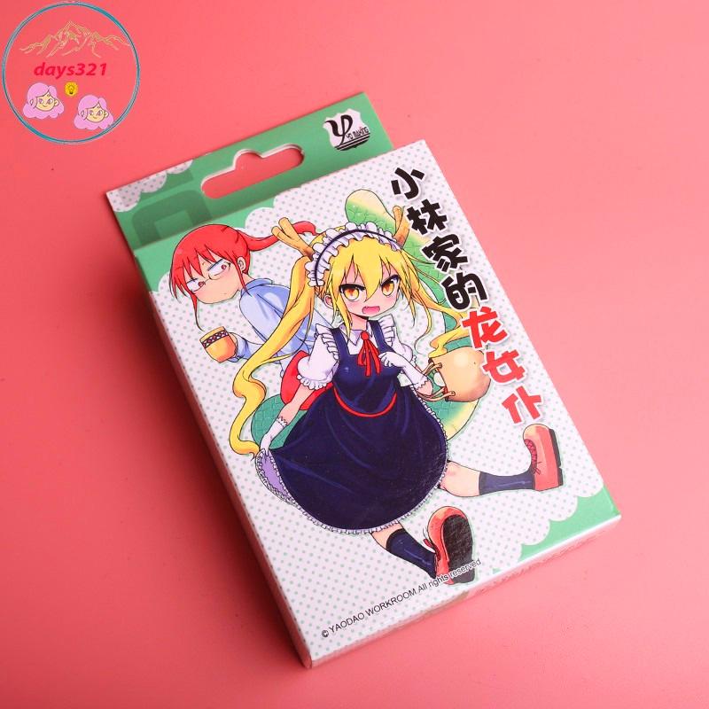 Miss Kobayashi's Dragon Maid cô hầu rồng Bộ thẻ bài in hình 54 lá khác nhau