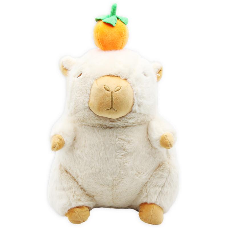 Thú Bông Capybara Đội Trái Cam 30 cm - Nuan Nuan DL24-002