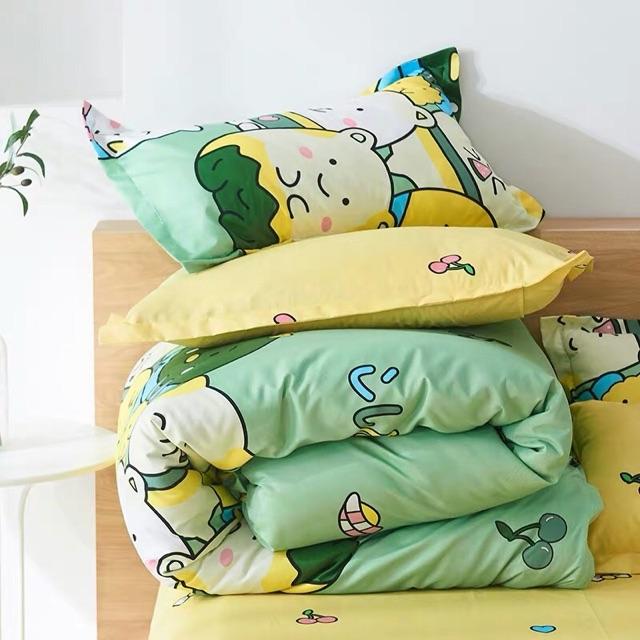 Set Cotton Poly 4 Món Con Mèo Xanh Hàng Nhập Nguyên set