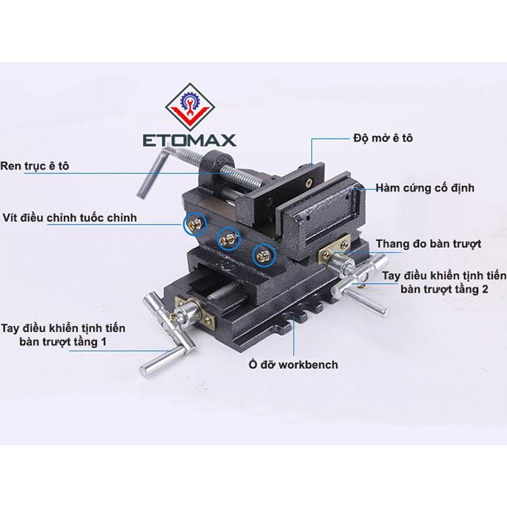 Bàn trượt hai chiều tịnh tiến kết hợp ê tô khoan bàn 3 tầng