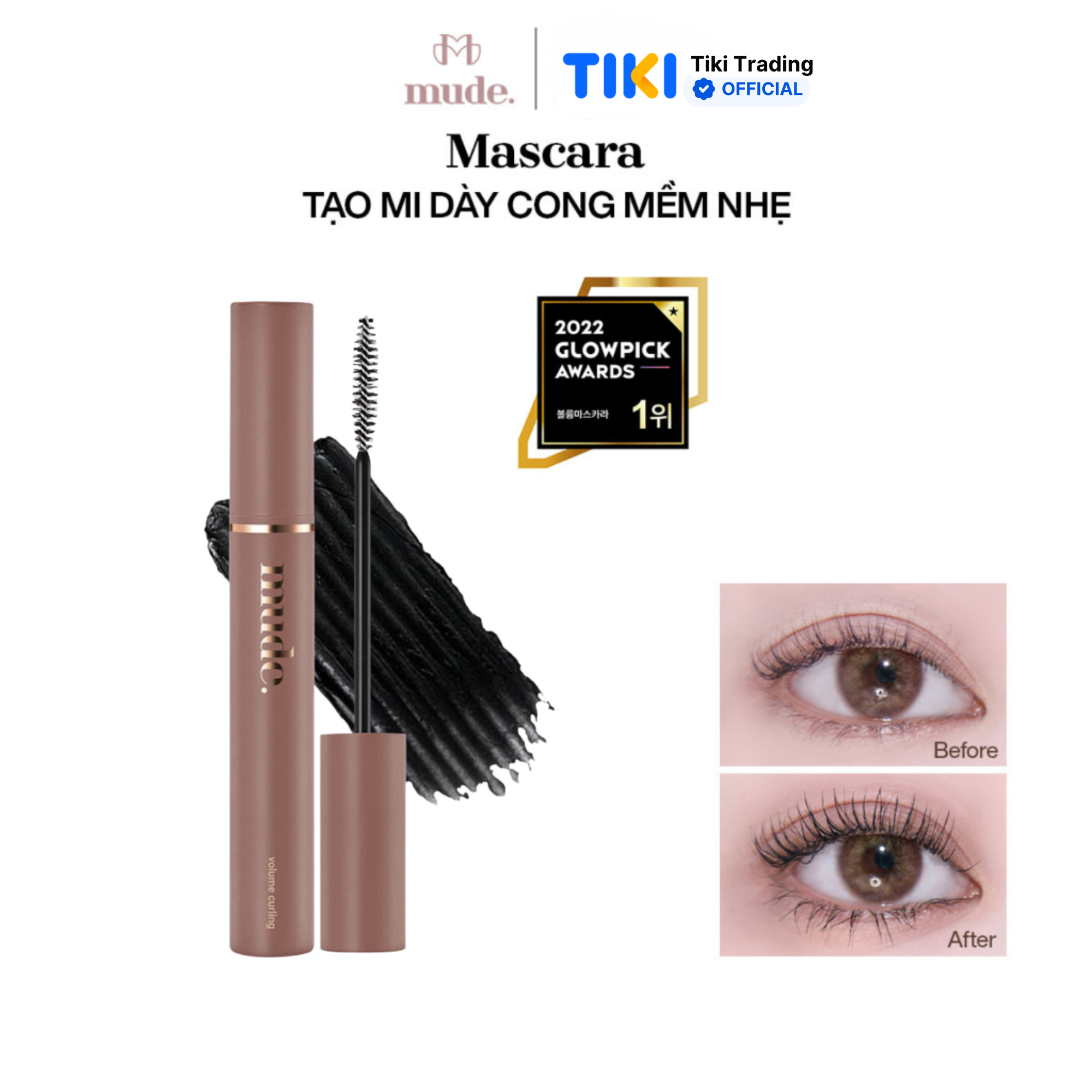 Mascara Chuốt Dày Mi Định Hình Mi Tốt Mude Inspire Volume Curling Mascara (8ml)