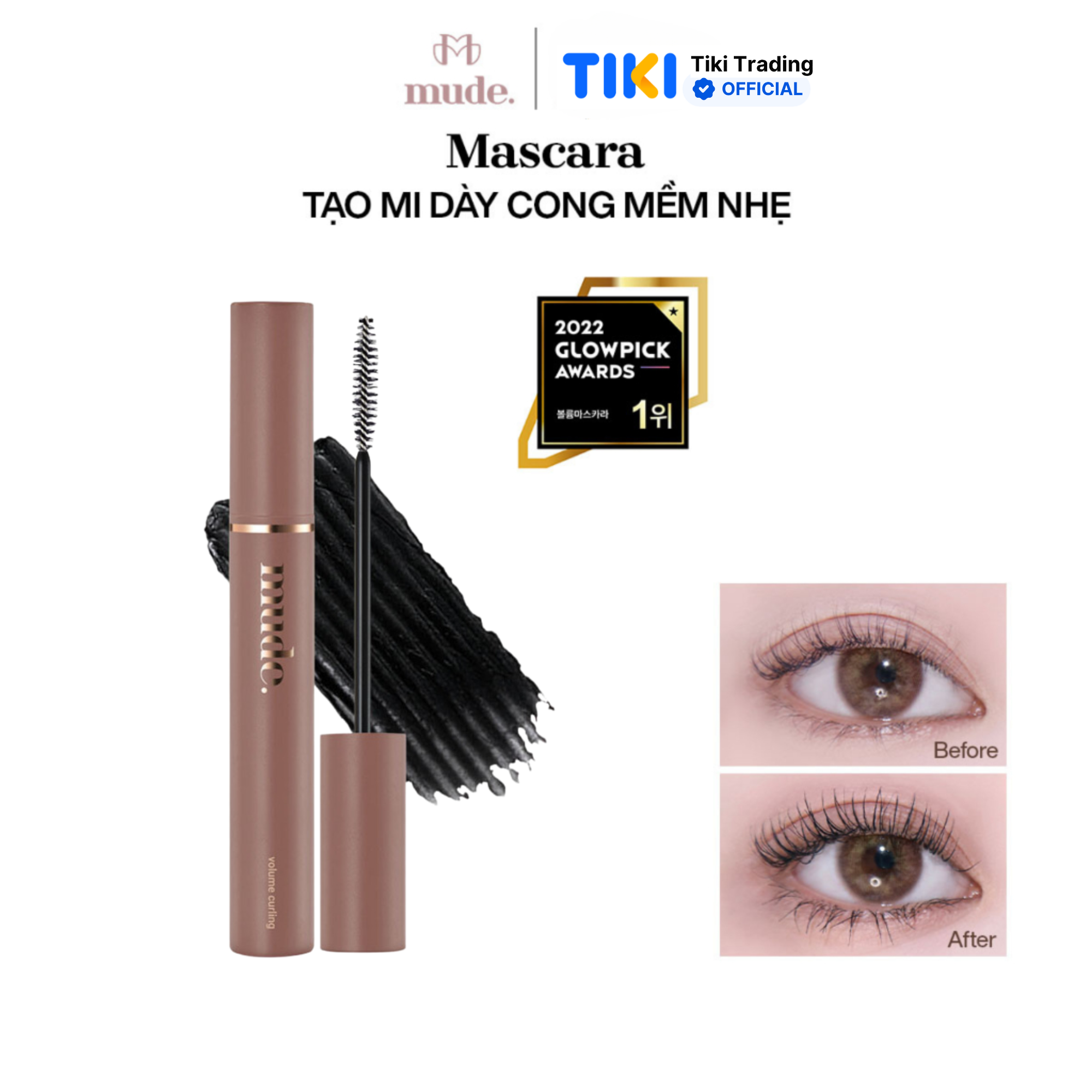 Mascara Chuốt Dày Mi Định Hình Mi Tốt Mude Inspire Volume Curling Mascara (10ml)