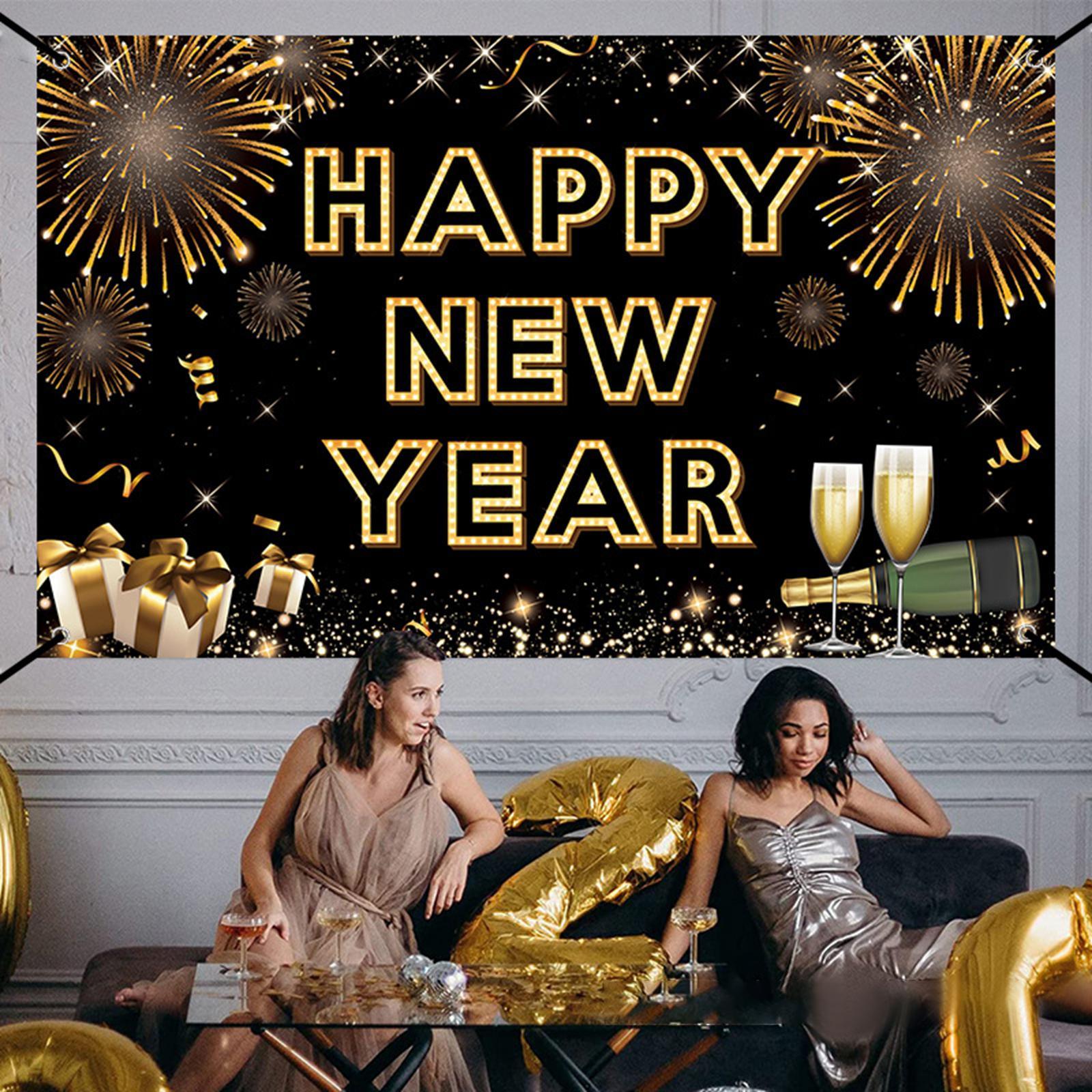 Poster Backdrop Supplies Holiday Garden Happy New Year  2023