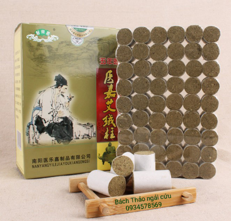 Hộp 108 viên ngải đoạn cao cấp 10 năm.Ngải nhung nguyên chất dùng hơ đốt cứu ngải trong châm cứu, các dụng cụ đông y
