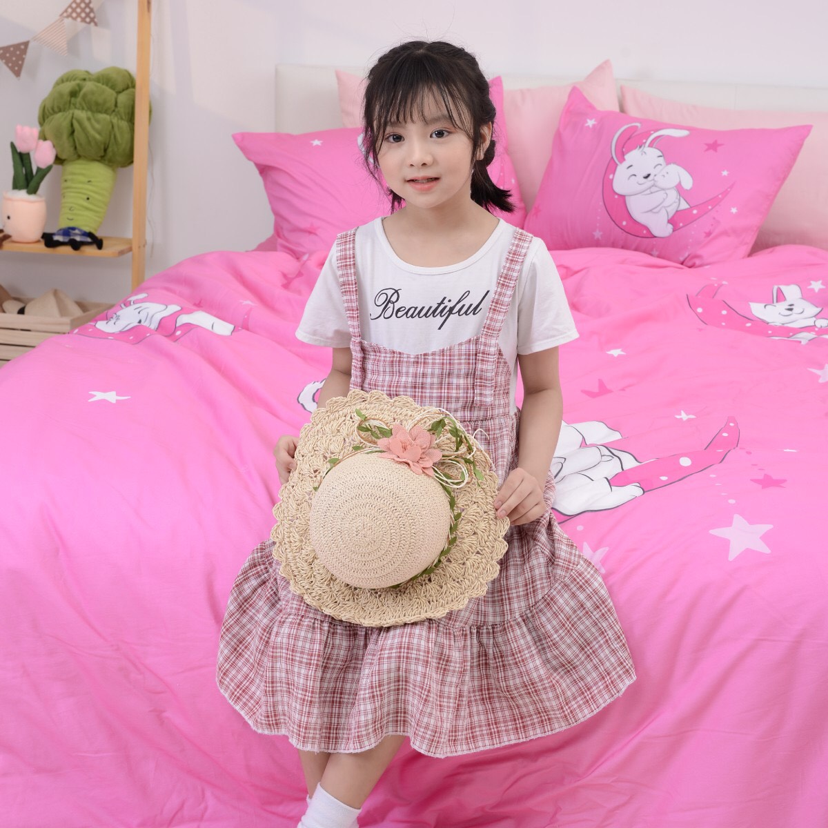 Bộ chăn ga gối trẻ em Sông Hồng chất cotton