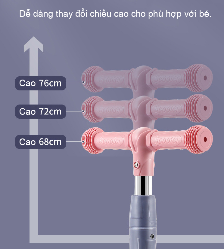 Xe chòi chân cho bé Bánh phát sáng có LED và nhạc - XSCO