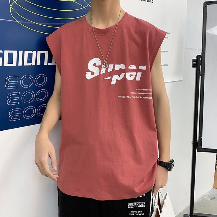 Áo Thun Tanktop Unisex Sát Nách Form Rộng SUPER Dành Cho Nam Nữ Ulzzang