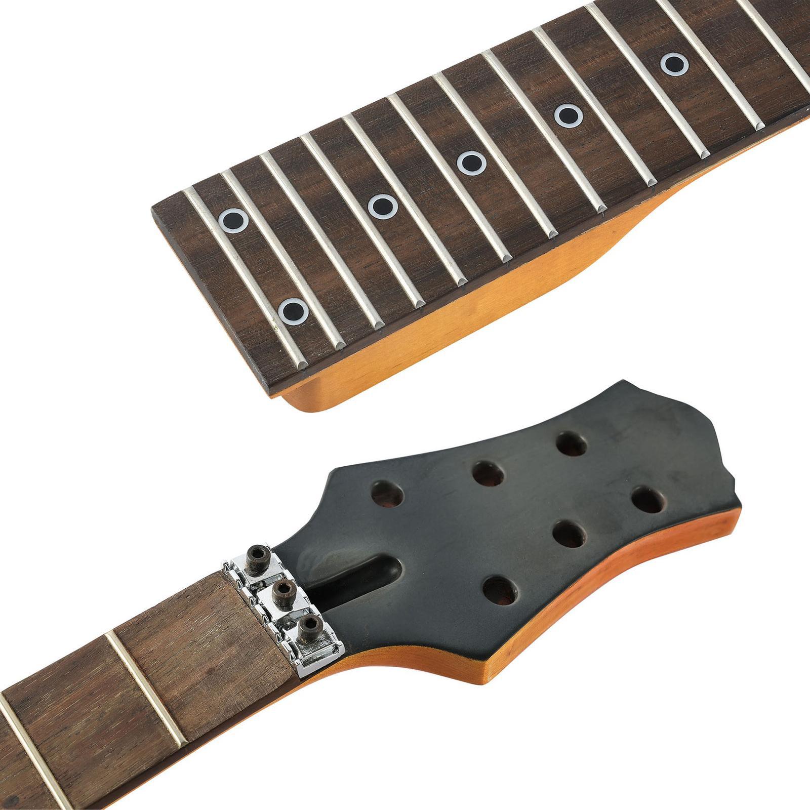 Electric Guitar Neck Replacements, 24 Frets Electric Guitar neck Rosewood Fretboard for Electric Guitar DIY Parts