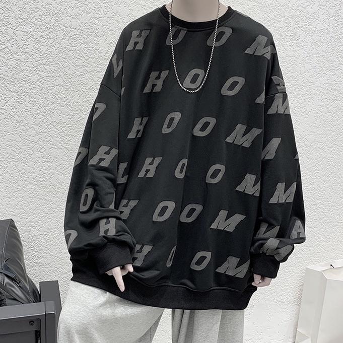 Áo sweater dáng rộng phong cách Harajuku Nhật Bản thời trang xuân thu xu thế mới 2021 dành cho nam giới