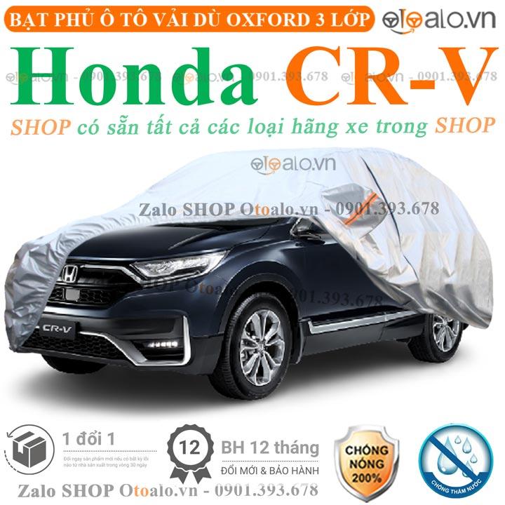 Bạt che phủ xe ô tô Honda CRV 3 lớp cao cấp