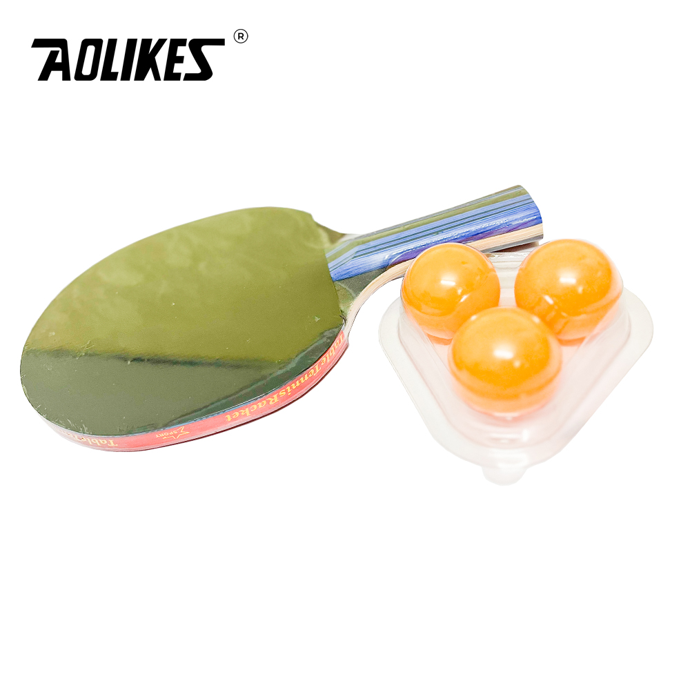 Bộ 2 vợt bóng bàn tặng kèm 3 bóng AOLIKES A-9845 table tennis bat