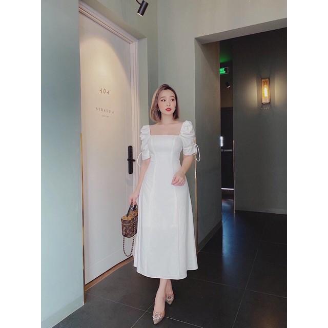 Đầm Suông Dài Cổ Vuông Nhiều Màu