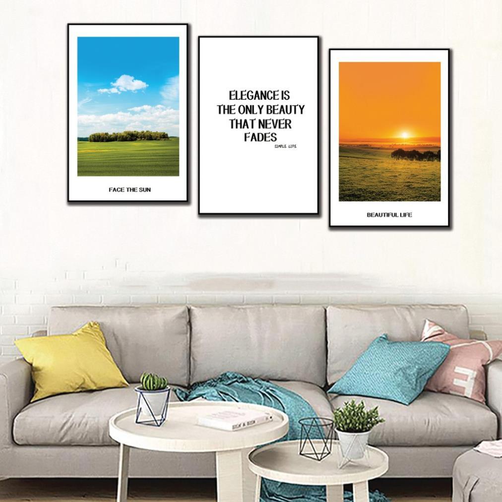 Tranh treo tường bộ 3, tranh trang trí nhà cửa 20x30cm