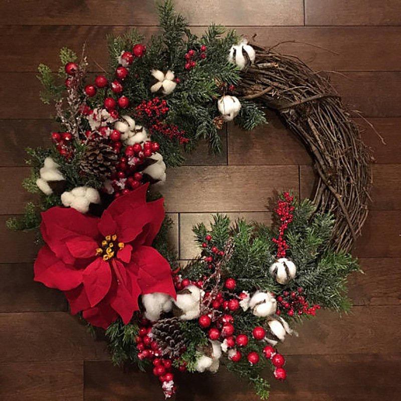 Vòng nguyệt quế Noel giáng sinh Handmade trang trí dịp lễ NOEL mang lại may mắn