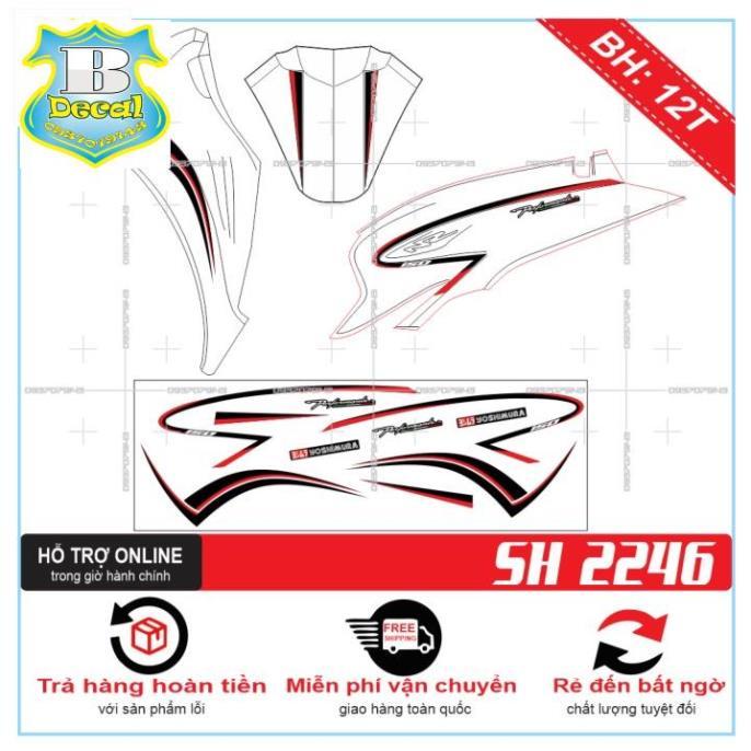 Tem rời dành cho SH 2020 CHỈ DỎ ĐEN 