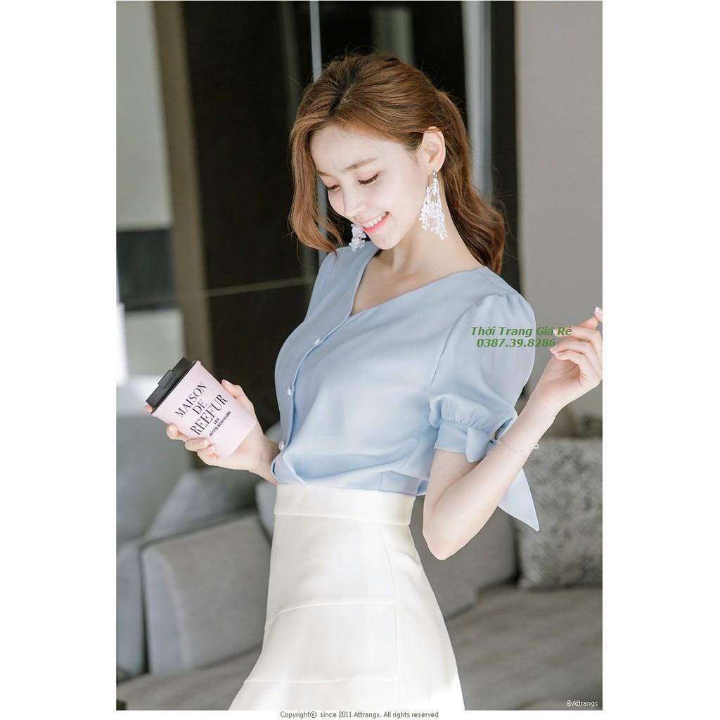 ÁO KIỂU NƠ TAY XINH XẮN