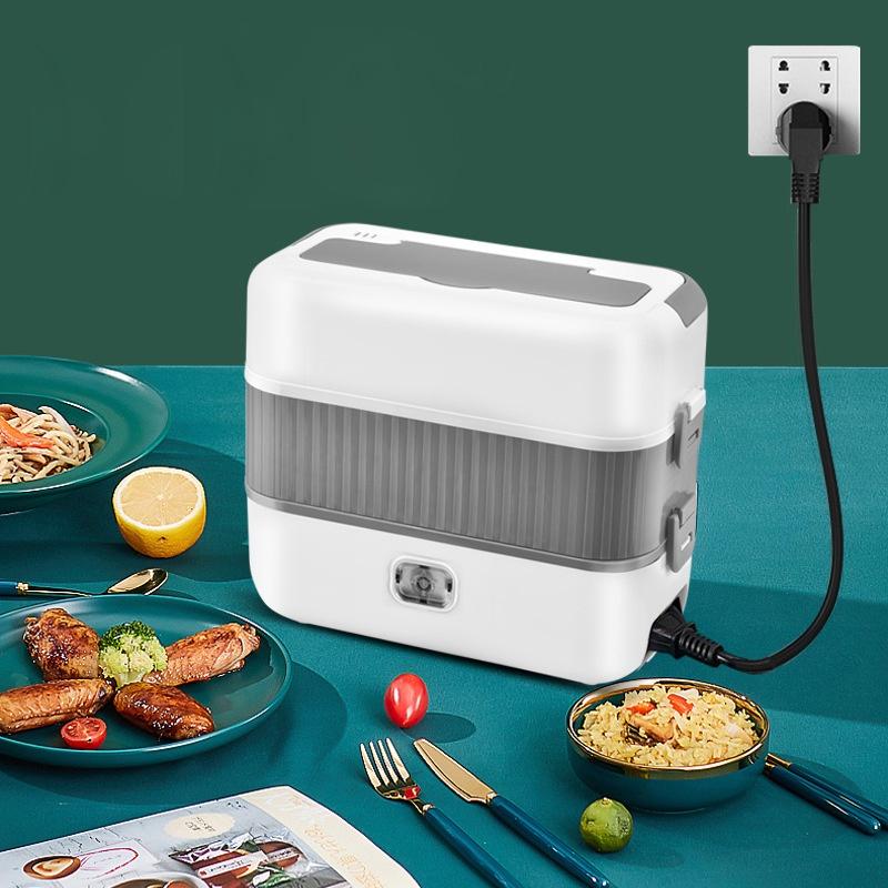 HỘP CƠM ĐIỆN HÂM NÓNG GIỮ NHIỆT ĐỒ ĂN LUNCHBOX - HỘP ĐỰNG CƠM 2 TẦNG CẮM ĐIỆN TRỰC TIẾP KÈM 4 KHAY ĐỰNG INOX