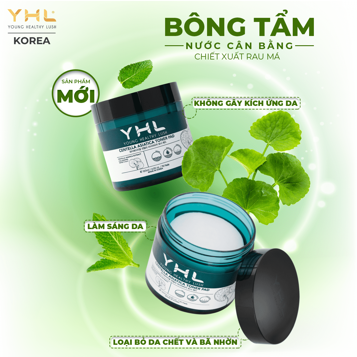 Bông Tẩm Nước Cân Bằng Da Rau Má YHL