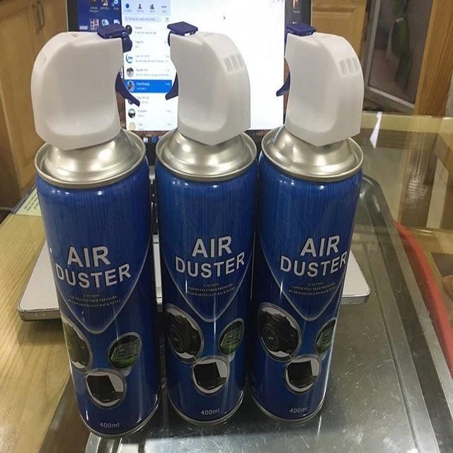 Bình Xịt Bụi Khí Nén Air Duster Màu Xanh Xịt Cực Mạnh Loại 1 kèm ống