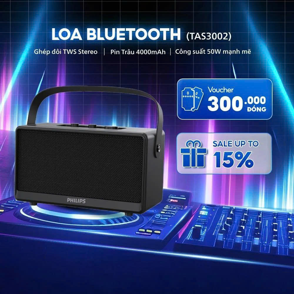 LOA KHÔNG DÂY PHI.L.IPS TAS3002BK/70 hàng chính hãng
