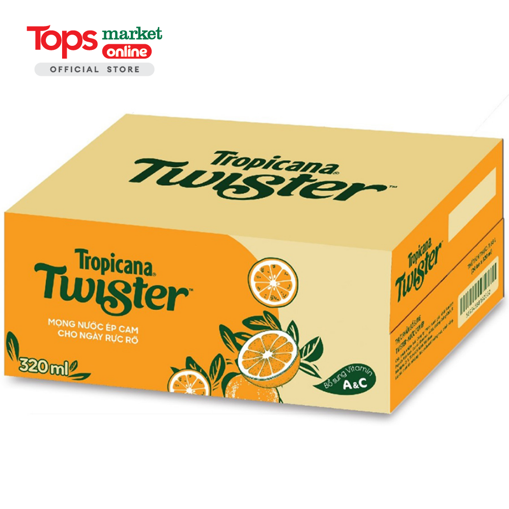 Thùng 24 Nước Ép Twister Cam Sleek 320Ml