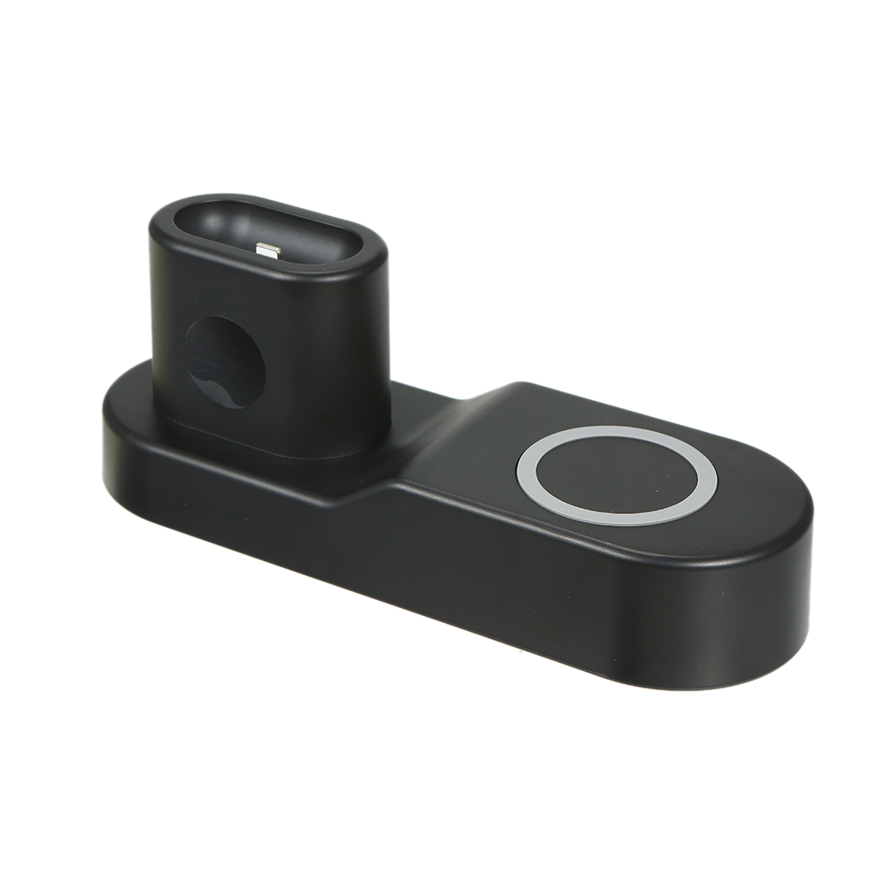 Trạm sạc không dây 4 trong 1 Giá đỡ điện thoại Qi Fast Wireless Charger Base for i-Phone 8 / X / i-Watch US-Plug