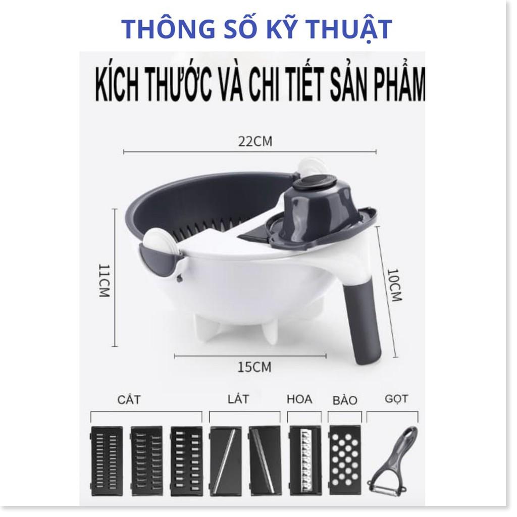 Dụng cụ chế biến cắt rau củ quả kèm chậu rửa