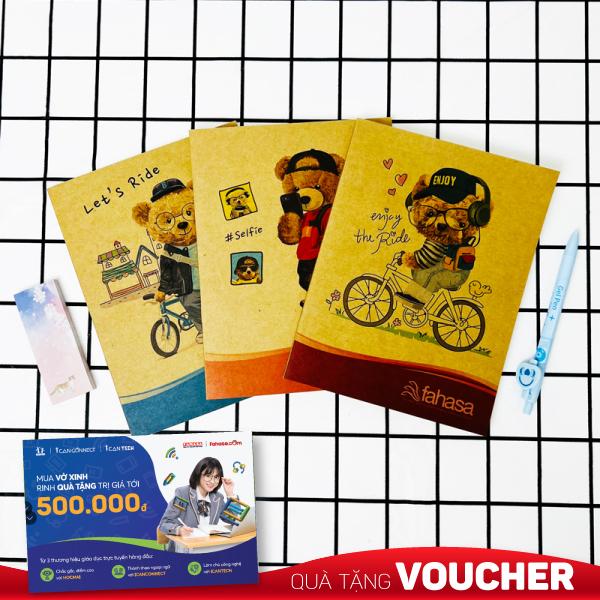 Combo 5 Tập Học Sinh 100 Trang ĐL 100g/m2 - FAHASA - Cute Bears (Mẫu Màu Giao Ngẫu Nhiên)