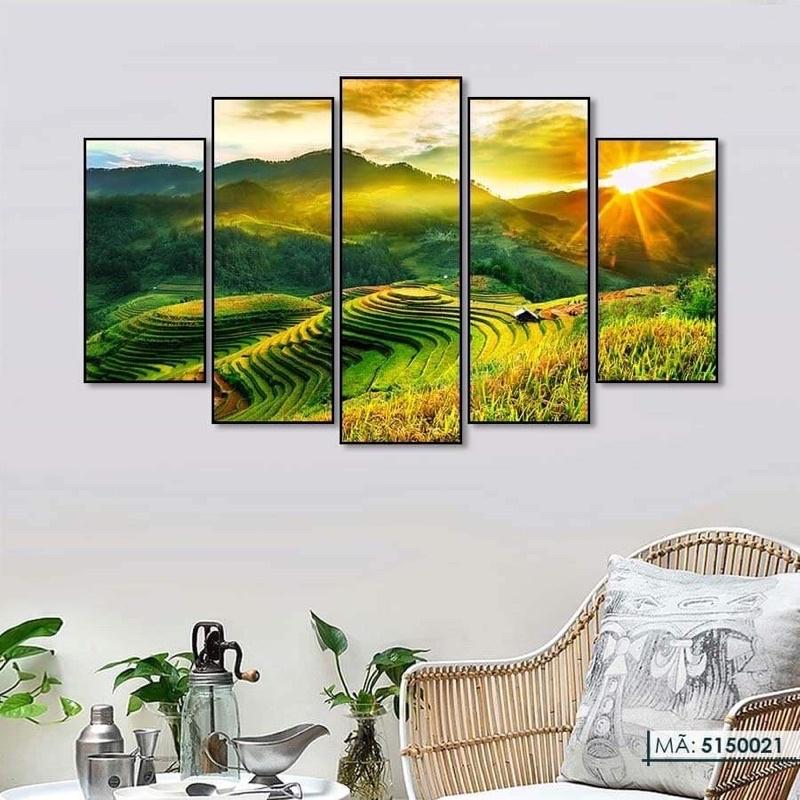 Bộ tranh 5/ tranh tráng gương 3d cao cấp/tranh phòng khách/tranh phòng ngủ/tranh cầu thang