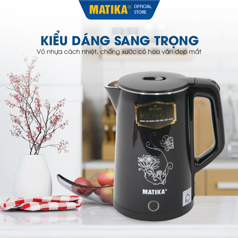 Ấm Siêu Tốc MATIKA 2.3L Đen MTK-29 - Hàng chính hãng