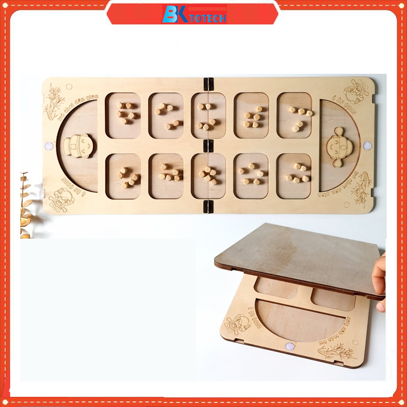 Đồ chơi dân gian Bộ đồ chơi ô ăn quan cho bé, Trò chơi dân gian bằng gỗ