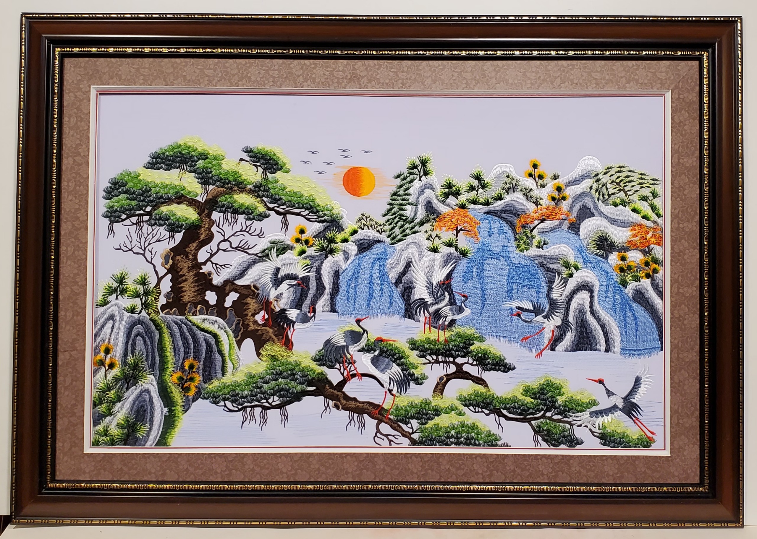 Tranh thêu - Từng hạc trường tồn
