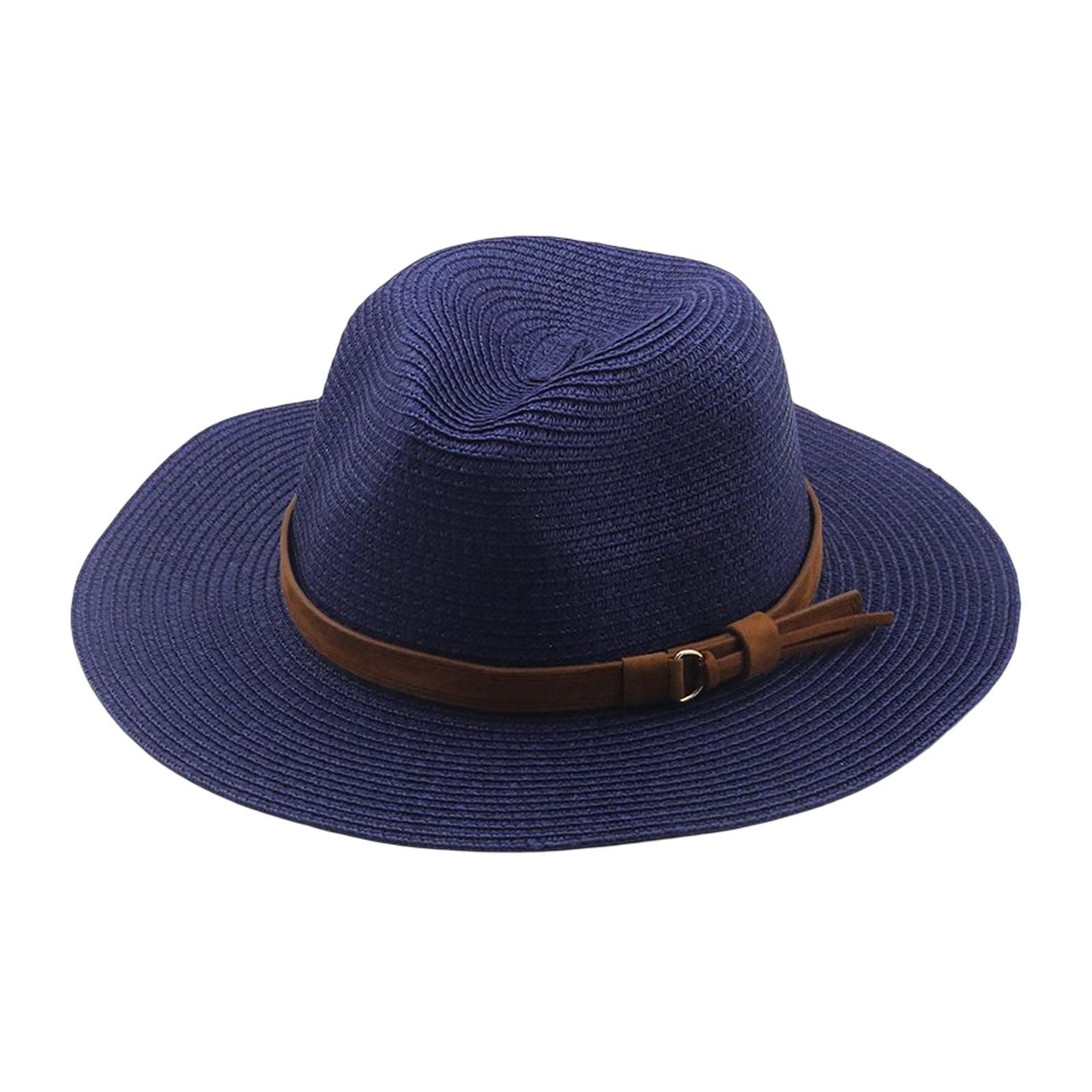 Women Men Straw Hats Panama Sunhats Beach Sun Visor UV Protective Bohemia Wide Brim Sun Hat for Travel Vacation Summer Hiking
