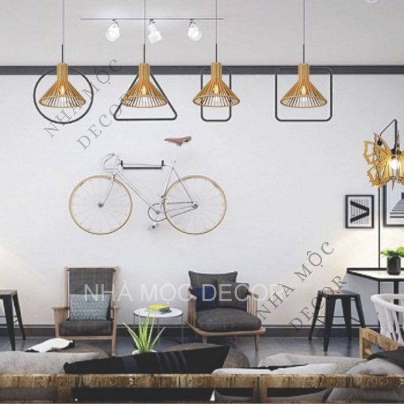 Đèn gỗ thả trần trang trí mẫu TT16