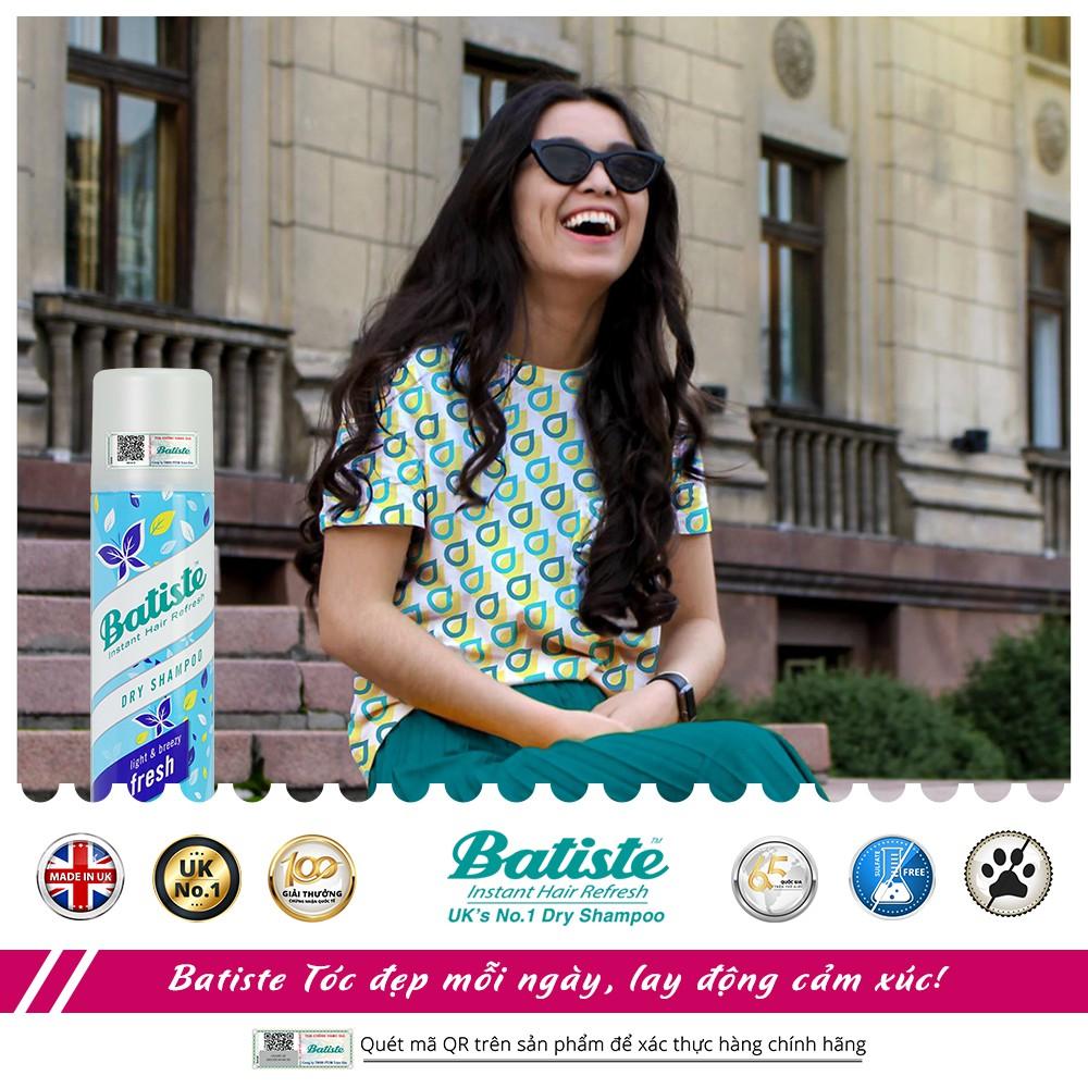 Dầu Gội Khô Batiste Tươi Mát Tức Thì - Batiste Dry Shampoo Light &amp; Breezy Fresh 200ml