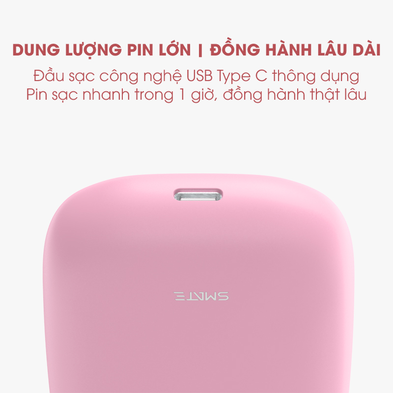 Máy Cạo Lông Cầm Tay Cho Nữ Smate ST-L363 - Sạc Nhanh Type-C Kháng Nước IPX7 Cạo Sạch Êm Ái Không Đau Rát Cho Da